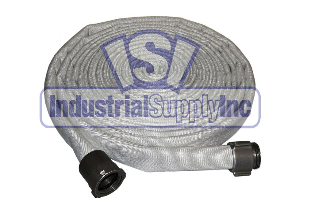 Fire Hose | Double Jacket | 1-1/2" X 50 Ft | Lay-flat | Aluminum Nst Ends